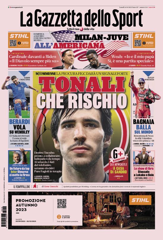 La Prima Pagina Della Gazzetta Dello Sport Del